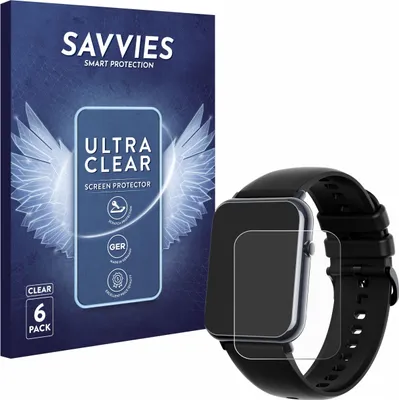 Produktbild von 6x Für Mutoy Smartwatch 1.69" Schutzfolie Savvies Displayschutz Display Schutz Folie Klar Transparent