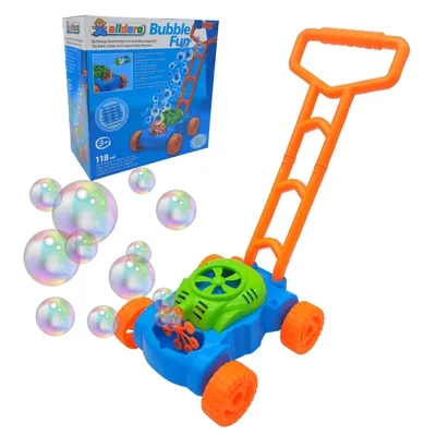 Produktbild von alldoro 60630 - Seifenblasen-Rasenmäher, Spielzeug-Rasenmäher für Kinder mit Geräuschen, inkl. 118 ml Seifenlauge