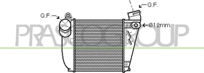 Produktbild von PRASCO AD016N004 Ladeluftkühler LLK für VW Golf IV Schrägheck (1J1) Turbo Intercooler