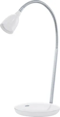 Produktbild von DURENGO Tischleuchte Tischbeleuchtung - H38 x Ø16 cm - weiß, chrom - 2,5W inkl. - IP20