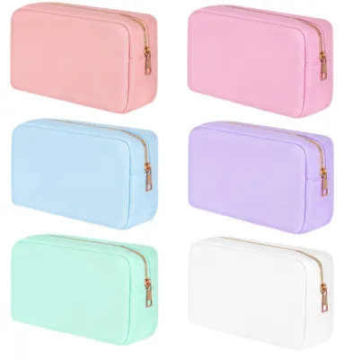 Imagen del producto de 6 bolsas de maquillaje de nylon para viajes y organización