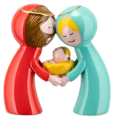 2 Porzellanfiguren, mehrfarbig, eine Größe, Weihnachtskrippe