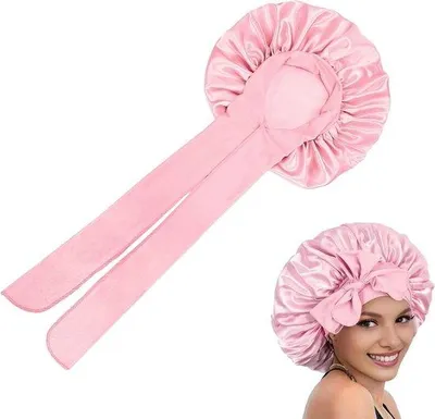 Produktbild von Schlafmütze - Seidenmütze zum Haarschutz - Für lockiges Haar - Schwarz