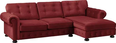 Produktbild von home24 Ecksofa mit Longchair - Samt