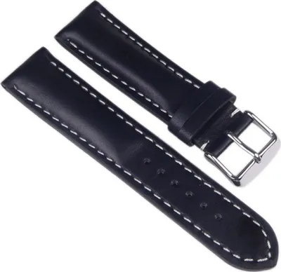 Produktbild von Swiss Chrono I Uhrenarmband Ersatzband Kalbslederband 22mm schwarz 634822