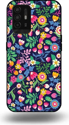Produktbild von Smartphonica Handytasche passend für OPPO A94 5G mit Blumendruck - TPU Back Cover Case Blumendesign
