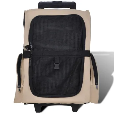 Immagine prodotto di Trolley Trasportino per Animali Pieghevole Multifunzione Beige