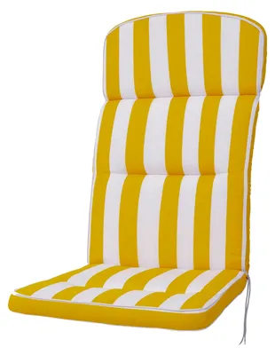 Produktbild von Auflage Hochlehner Alicante 2153 gelb-weiß Blockstreifen 120x50x7 cm KETTtex Stegkissen