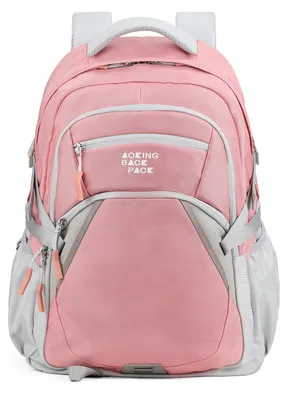 Imagen del producto de Mochila uni Aoking, fabricada en poliéster, con compartimentos con cremallera, de 32x19x48 cm