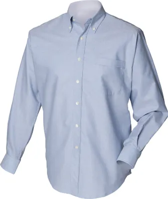 Productafbeelding van Henbury heren overhemd / werkkleding, lang袖, model RW637 (4XLarge) (blauw)