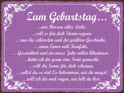 Produktbild von vianmo Holzschild 30x40 cm zum Geburtstag alles Liebe