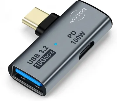 Productafbeelding van USB-C OTG Adapter - 2 in 1 Splitter met USB-A 3.2 10Gbps Poort & 100W Snel Opladen