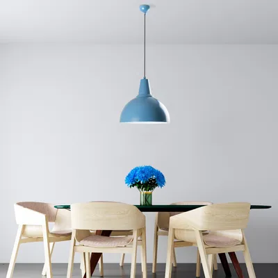 Produktbild von Opviq, Kure 2451 - Light Blue,Leuchter, Hellblau, METALLKÖRPER, 30 x 30 x 32 - 121 cm