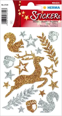 Image de Autocollants HERMA MAGIC Animaux de la forêt, paillettes