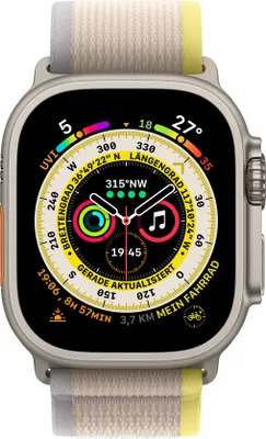 Zdjęcie produktu dla Apple MQEG3ZM/A, Band, Smartwatch, Beżowy, Żółty, Apple, Nylon, S/M