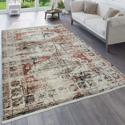 Image de Tapis salon vintage motif oriental abstrait différents designs couleurs taille 80x150 cm