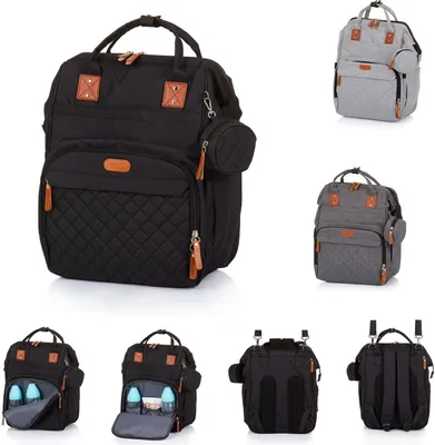 Produktbild von CHIPOLINO Wickeltasche, Rucksack Obsidian