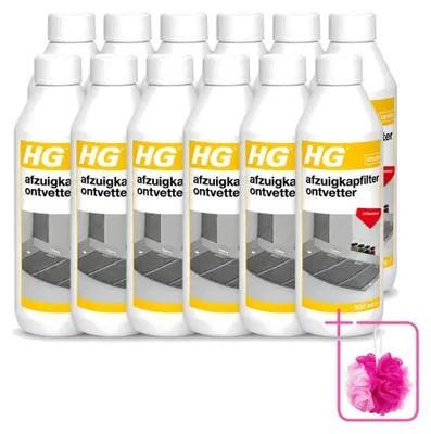 Produktbild von 12 x HG Afzuigkapfilter-Entfetter - selbsttätig - 500 ml - Sparpackung - 12 Stücke