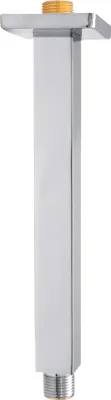 Produktbild von tecuro DESIGN eckiger Deckenarm 150 mm für Regenbrausen, Messing verchromt