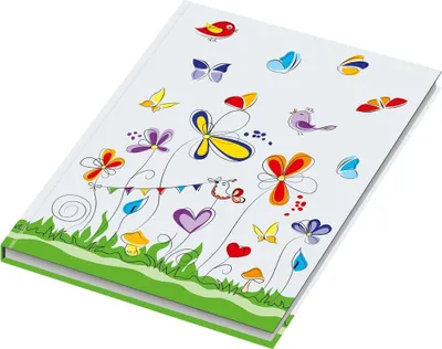 Produktbild von RNK Verlag 46454 Notizbuch "Schmetterlinge" - liniert, A4, 96 Blatt, 70 g/qm