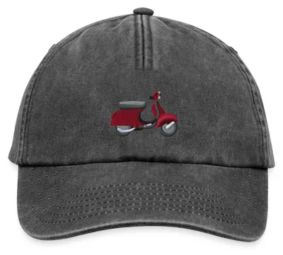Produktbild von Spreadshirt Motorroller Stickerei Vintage Cap, One size, Vintage Schwarz