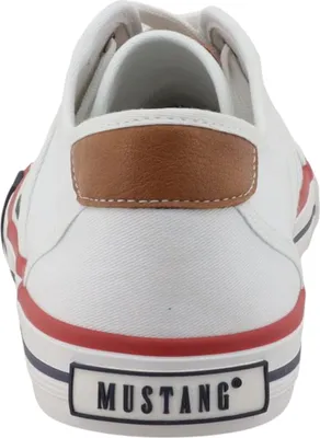 Produktbild von Mustang Herren Sneaker aus Canvas mit Logo-Details 26M0151005, Größe:43 EU, Farbe:Weiß