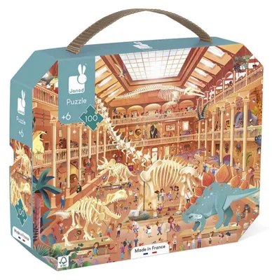 Produktbild von Janod - Kinderpuzzle Naturkundemuseum 100 Teile - Lernspielzeug Feinmotorik und