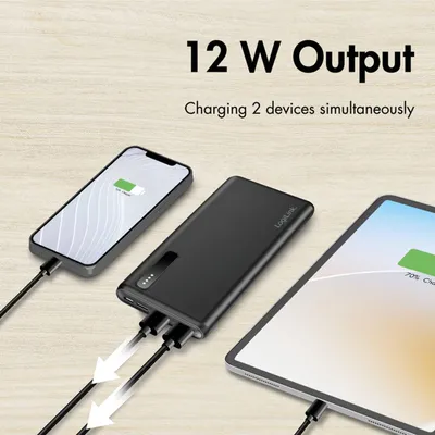 Zdjęcie produktu dla LogiLink PA0311, 8000 mAh, Smart IC, 12 W, Czarny