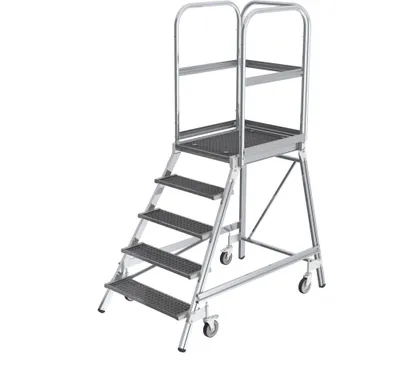 Produktbild von Guenzburger Steigtechnik MUNK 51105 Aluminium Podestleiter Arbeitshöhe