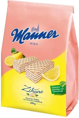 Produktbild von Manner Zitronen Schnitten 400g