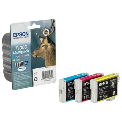 Zdjęcie produktu dla Epson T1306 Multipack - 3-pak - 30,3 ml - XL - Żółty, Cyjan, Magenta - Oryginalny