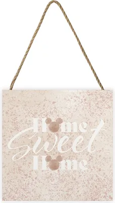 Immagine prodotto di Topolino - Blocco di legno "Casa dolce casa" PM6691 (20 cm x 20 cm x 2,7 cm) (Marrone)