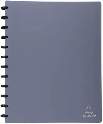 Produktbild von Exacompta Präsentationsmappe grau 30 Taschen 24x32cm für DIN A4 800µ Polypropylen