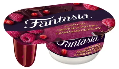 Zdjęcie produktu dla Fantasia Malina-czerwona porzeczka z kawałkami czekolady 116g