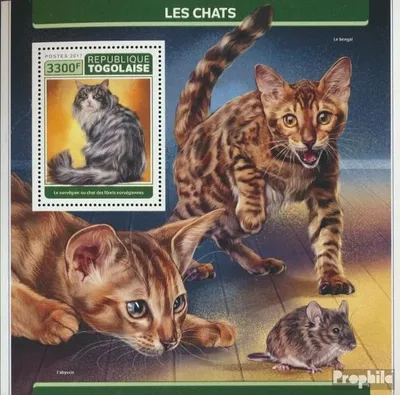 Produktbild von Briefmarken Togo 2017 Mi Block 1455 (kompl. Ausgabe) postfrisch Katzen