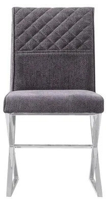 Produktbild von Stuhl Grau Design Wohnzimmer Esszimmer Stühle Polster Lehnstuhl Möbel Neu