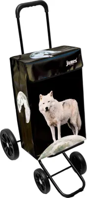 Produktbild von James Einkaufstrolley - WOLF - stabiler Einkaufswagen mit individuellem Design - mehrfarbig: bunt in Ausführung: Quattro-4Raeder