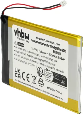 Produktbild von vhbw Akku kompatibel mit Tolino Vision 3 HD, 4HD, 2 eBook Reader (1500 mAh, 3,7 V, Li-Polymer)