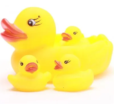 Produktbild von Badeente Mutter mit 3 Entenkindern OOTB 13,5cm