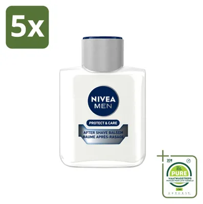 Produktbild von 5 x NIVEA MEN Protect & Care Aftershave Balsam - 100 ml - Großpackung - 5 Stücke