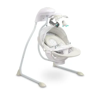 Produktbild von CARETERO Elektrische Kinderschaukel, Babywippe Raffi für Kleinkinder, Light Grey
