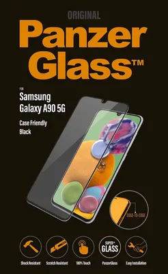 Produktbild von PanzerGlass ® Displayschutz Samsung Galaxy A90 5G, Samsung, Samsung - Galaxy A90 5G, Trockene Anwendung, Kratzresistent, Schockresistent, Transparent, 1 Stück(e)