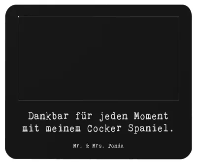 Produktbild von Mr. & Mrs. Panda Mousepad Cocker Spaniel Moment - Schwarz - Geschenk, Mouse Pad, Englische Cockerspaniel, mousematte, mauspad laptop, computer