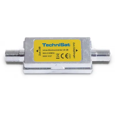 Obrázek produktu pro TechniSat Inline Block Amplifier, Kabelový slučovač, 75 ohm, 950 - 2150 MHz, Stříbrná, Samice, 1 kusů