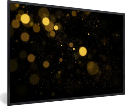 Produktbild von MuchoWow® MuchoWow® Gerahmtes Poster Gold - Abstrakt - Luxus - Schwarz 90x60 cm - Poster mit zchwarzem Bilderrahmen - Fotorahmen - Foto-Plakat