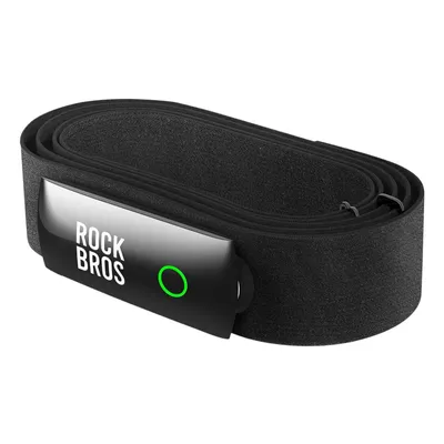 Image de Capteur de fréquence cardiaque ROCKBROS Cardiofréquencemètre Ceinture thoracique ANT+/Bluetooth , affichage LED, batterie 50 h, , recharge magnétique, compatible avec Garmin, Wahoo