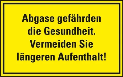 Produktbild von Dreifke® Schild I Hinweisschild Abgase gefährden die Gesundheit..., Kunststof...