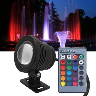 Image de 5W RGB Outdoor Waterproof LED Swimming Pool Light Garden Lamp with Remote Controller (Black) 110?240V
