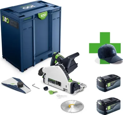 Produktbild von Festool Akku-Tauchsäge TSC 55 KEB-Basic 100Y 578223 + 2x Akkupack 18V 5,0 577660
