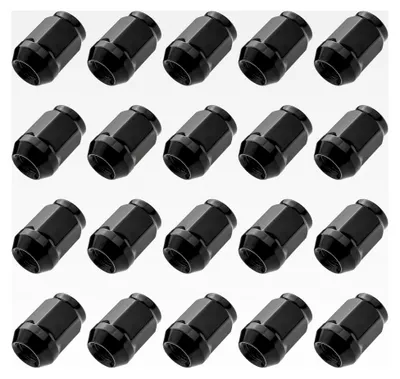 Produktbild von 20x Geschlossene Radmuttern M12x1,25 35mm SW19 für Stahl- und Alufelgen Schwarz